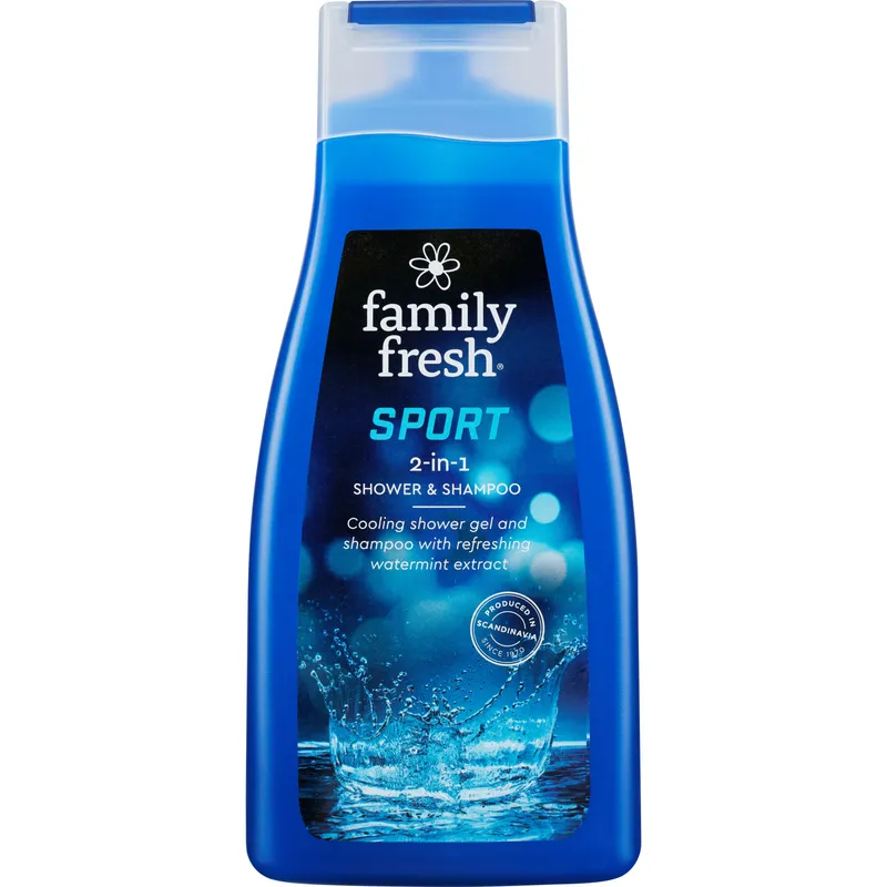 Alternativ bild 0 för Family Fresh Sport Cooling Shower and Shampoo 500 ml