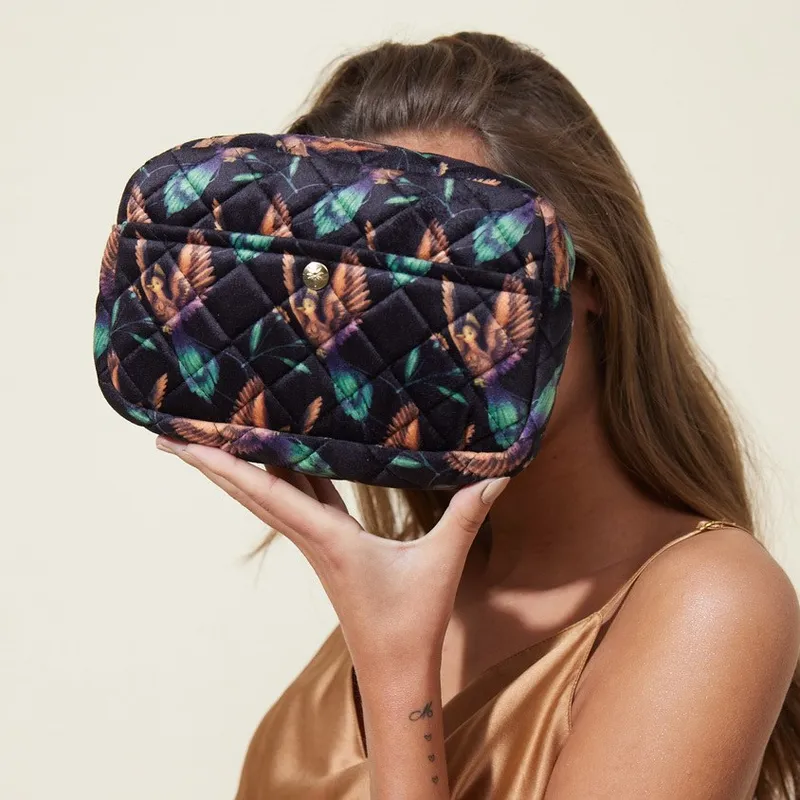 Bild 5 för Fan Palm Beauty Bag Black Hummingbird Medium