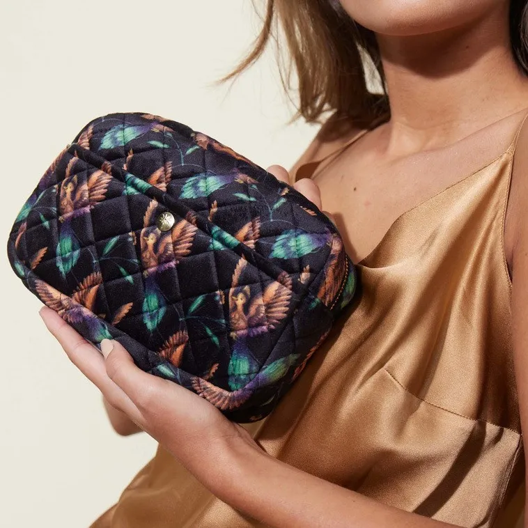 Bild 7 för Fan Palm Beauty Bag Black Hummingbird Medium