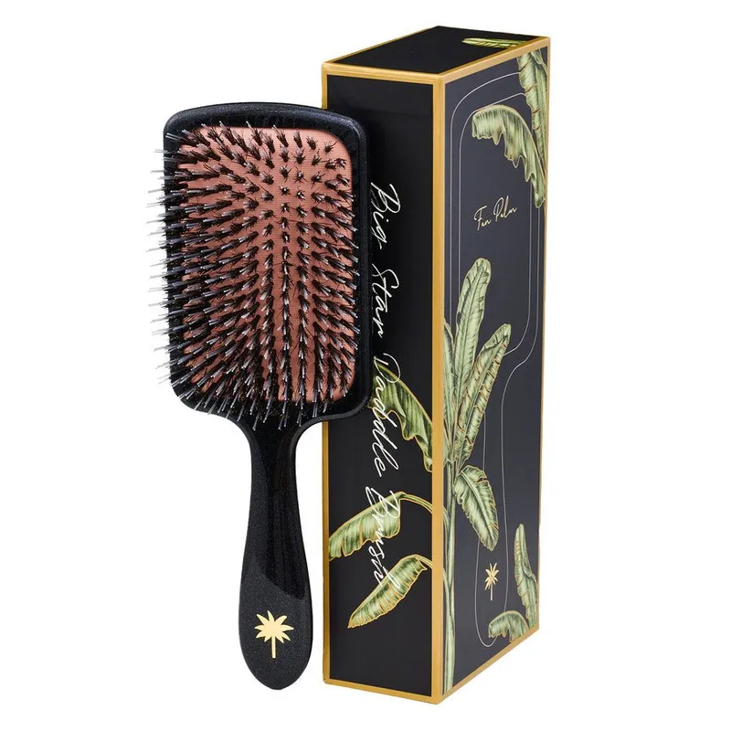 Bild 2 för Fan Palm Hair Brush Big Star Large Padle   1 stk.