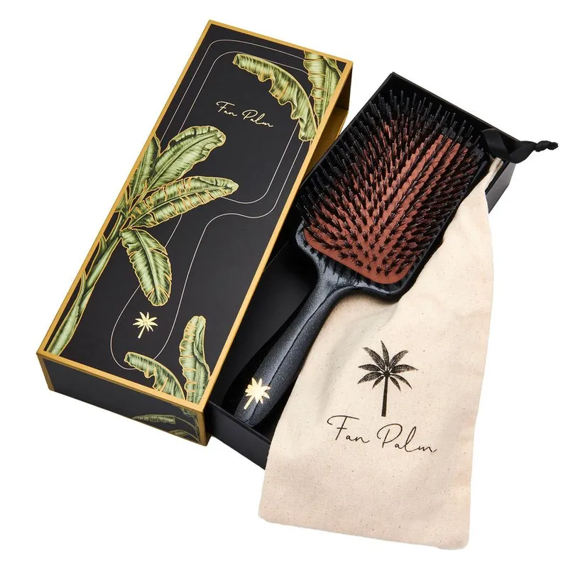 Bild 3 för Fan Palm Hair Brush Big Star Large Padle   1 stk.