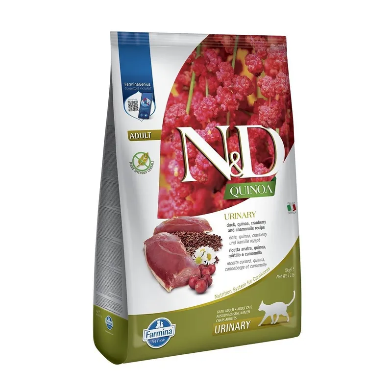 Bild 1 för Farmina N&amp D CAT QUINOA URINARY DUCK 5 KG, Vuxen, 5 kg