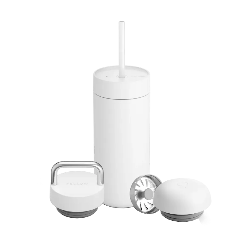 Alternativ bild 0 för Fellow - Carter Move Mug 3 in 1 - Thermal mug + 3 caps - White 473 ml
