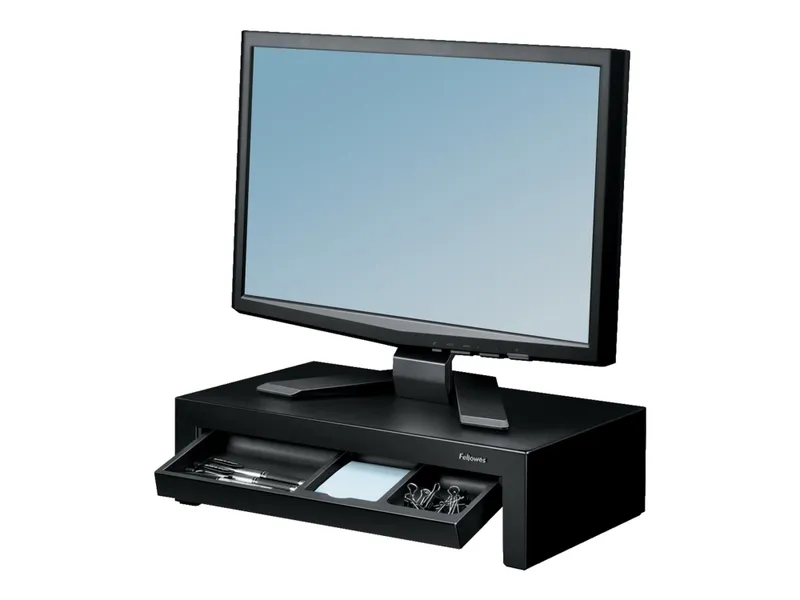 Alternativ bild 0 för Fellowes Designer Suites Monitor Riser - Höjdjusterbart bildskärmsställ - svart, päron
