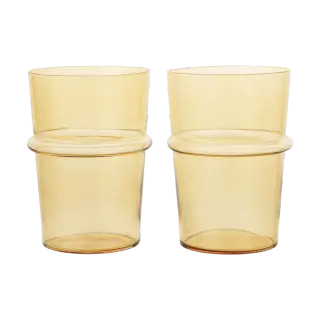 Produktfoto för Ferm Living Boya dricksglas högt 45 cl 2-pack Yellow