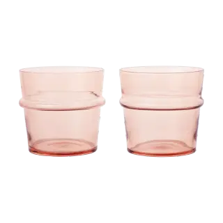 Produktfoto för Ferm Living Boya dricksglas lågt 30 cl 2-pack Blush