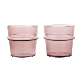 Produktfoto för Ferm Living Boya dricksglas lågt 30 cl 2-pack Mauve