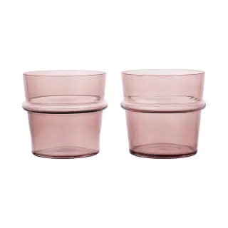Produktfoto för Ferm Living Boya dricksglas lågt 30 cl 2-pack Mauve