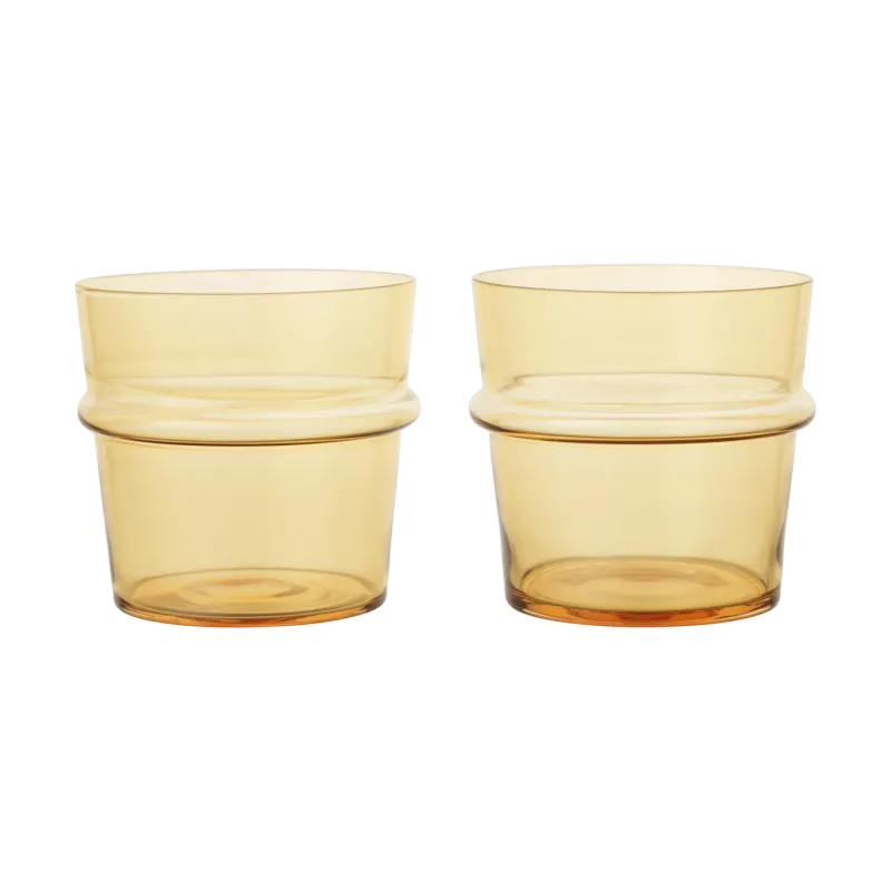 Alternativ bild 0 för Ferm Living Boya dricksglas lågt 30 cl 2-pack Yellow