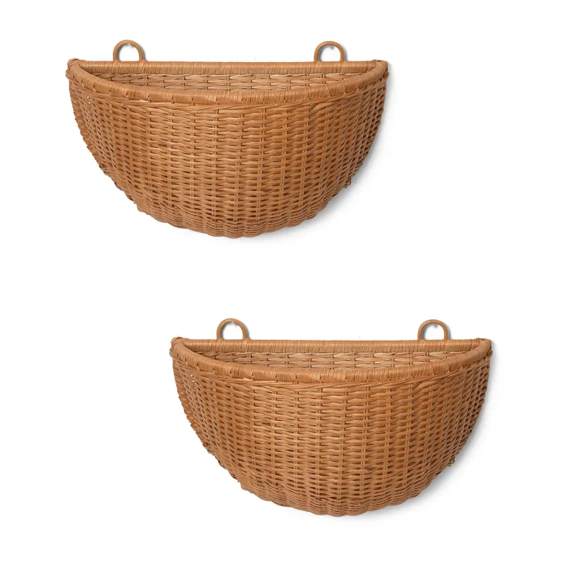 Alternativ bild 0 för Ferm Living - Braided Wall Pockets - Korg - Natural / set of 2 - W: 45 x H: 41 x D: 18.5 cm