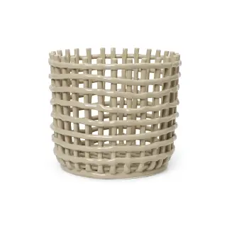 Produktfoto för Ferm Living - Ceramic Basket - Korg - Large - Cashmere - Ø23,5 x H21 cm
