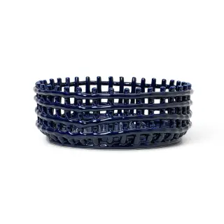 Produktfoto för Ferm Living - Ceramic Centrepiece - Kruka - Blue - Ø29 x H10 cm