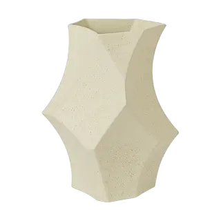 Produktfoto för Ferm Living - Cueva Vase - Ljusplatta - H26 - Off-white - W19 x D17 x H26 cm