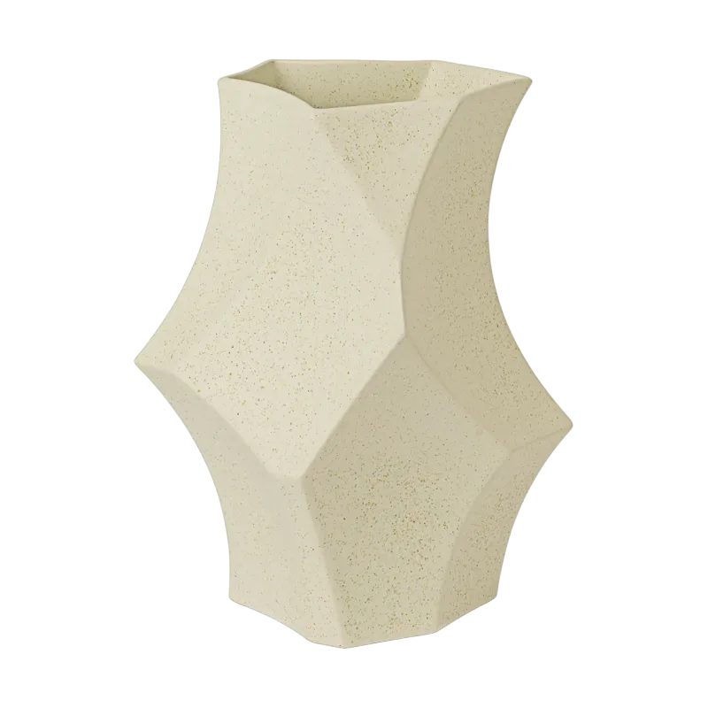 Alternativ bild 0 för Ferm Living - Cueva Vase - Ljusplatta - H26 - Off-white - W19 x D17 x H26 cm