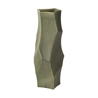 Produktfoto för Ferm Living - Cueva Vase - Ljusplatta - H37 - Dark Sage - W15 x D14 x H37 cm