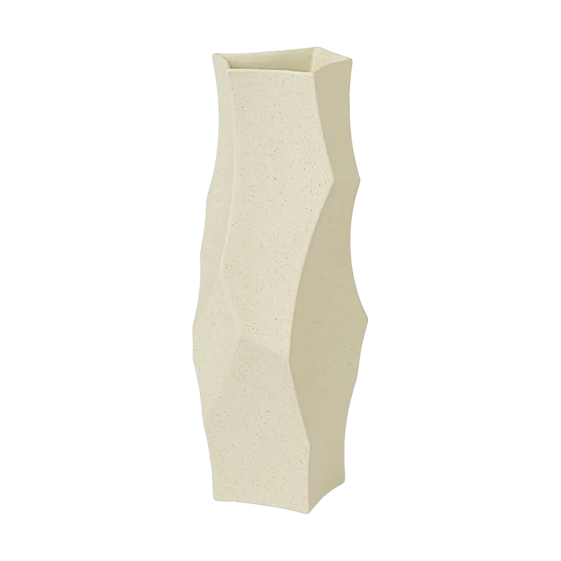 Alternativ bild 0 för Ferm Living - Cueva Vase - Ljusplatta - H37 - Off-white - W15 x D14 x H37 cm