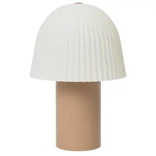 Produktfoto för Ferm Living - Frill Portable Lamp - Bärbar lampa - Rose/White - W15.4 x D0 x H22 cm
