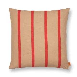 Produktfoto för Ferm Living - Grand Cushion - Kudde - Camel/Red - W50 x H50 cm