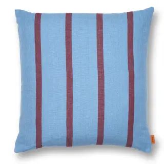 Produktfoto för Ferm Living - Grand Cushion - Kudde - Faded Blue/Burgundy - W50 x H50 cm