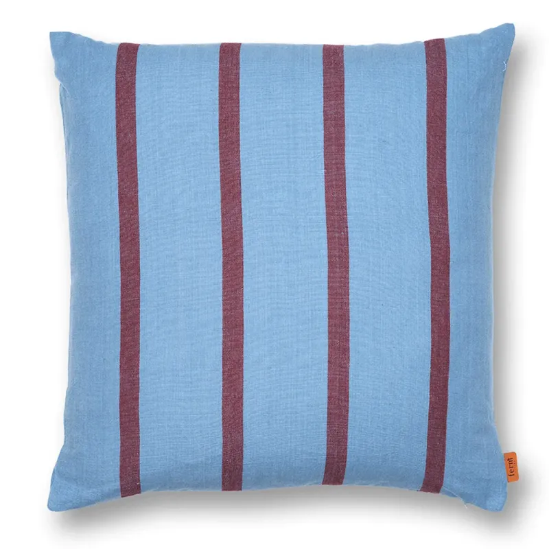 Alternativ bild 0 för Ferm Living - Grand Cushion - Kudde - Faded Blue/Burgundy - W50 x H50 cm