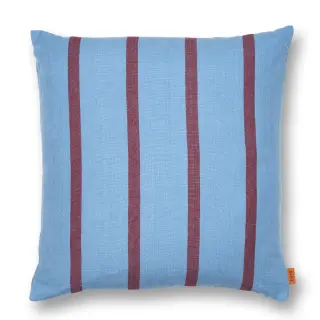 Produktfoto för Ferm Living - Grand Cushion - Kudde - Faded Blue/Burgundy - W50 x H50 cm