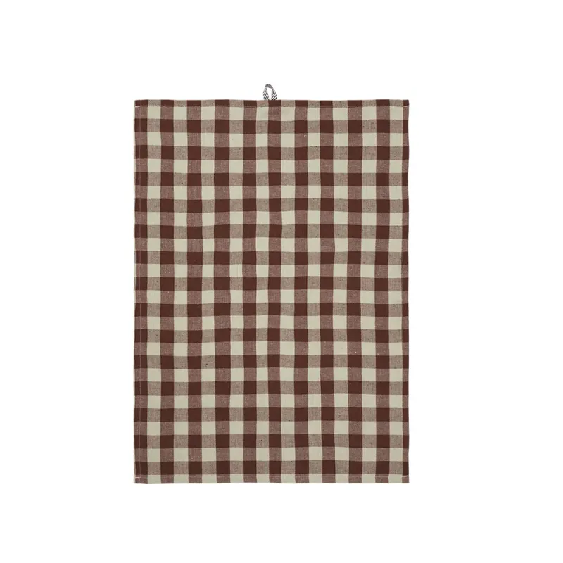 Alternativ bild 0 för Ferm Living - Hale Tea Towel - Kökshandduk - Cinnamon/Grey Green - W50 x H70 cm