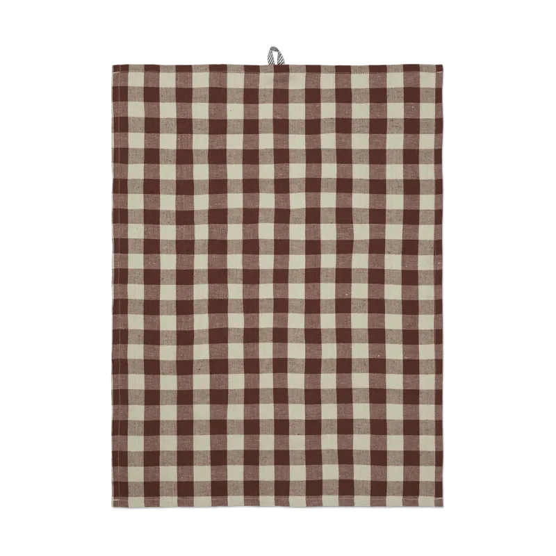 Alternativ bild 0 för Ferm Living - Hale Tea Towel - Kökshandduk - Cinnamon/Grey Green - W50 x H70 cm
