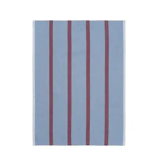 Produktfoto för Ferm Living - Hale Tea Towel - Kökshandduk - Faded Blue/Burgundy - W50 x H70 cm