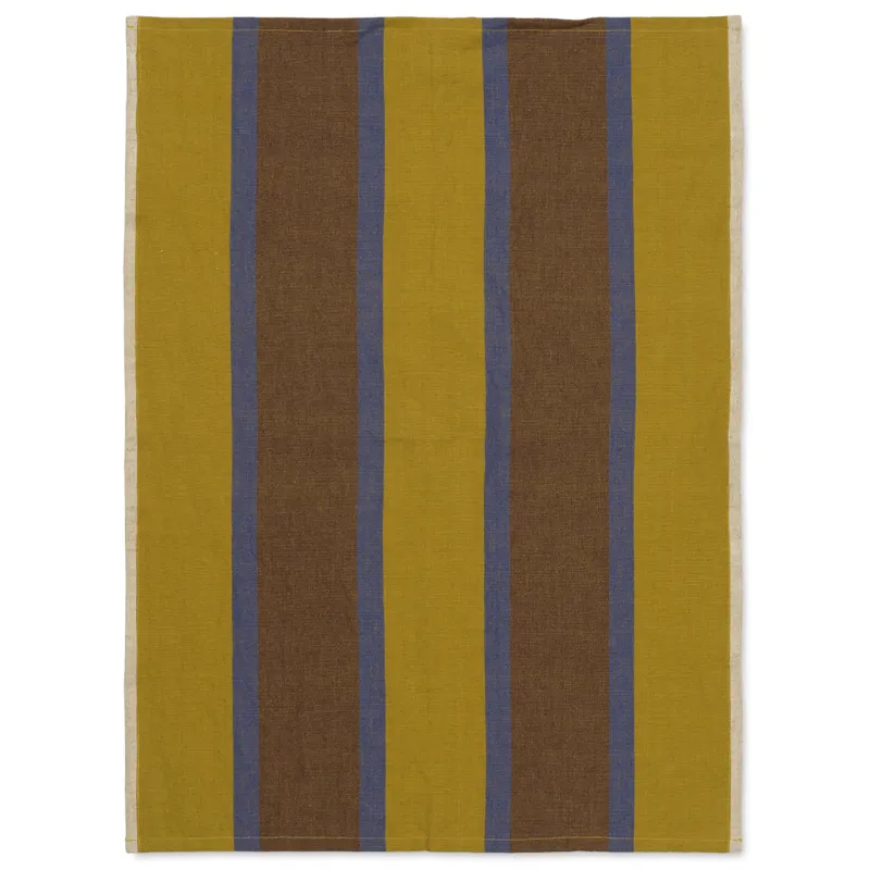 Alternativ bild 0 för Ferm Living - Hale Tea Towel - Kökshandduk - Lime/Bright Blue/Choco - W50 x H70 cm
