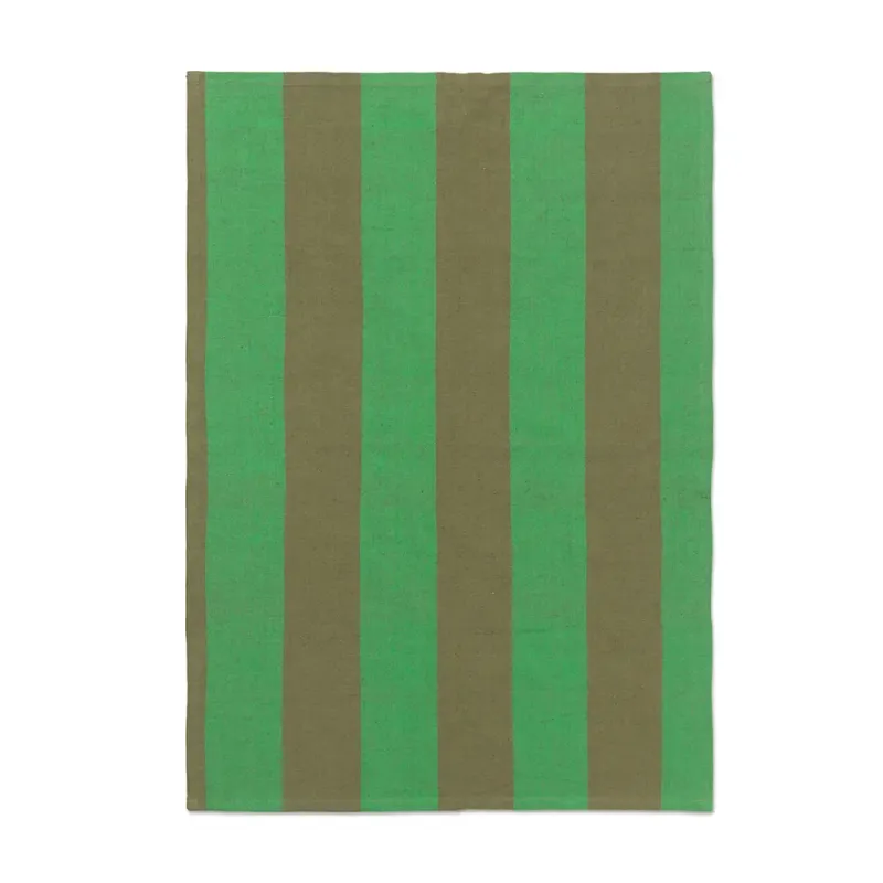Alternativ bild 0 för Ferm Living - Hale Tea Towel - Kökshandduk - Olive/Green - W50 x H70 cm