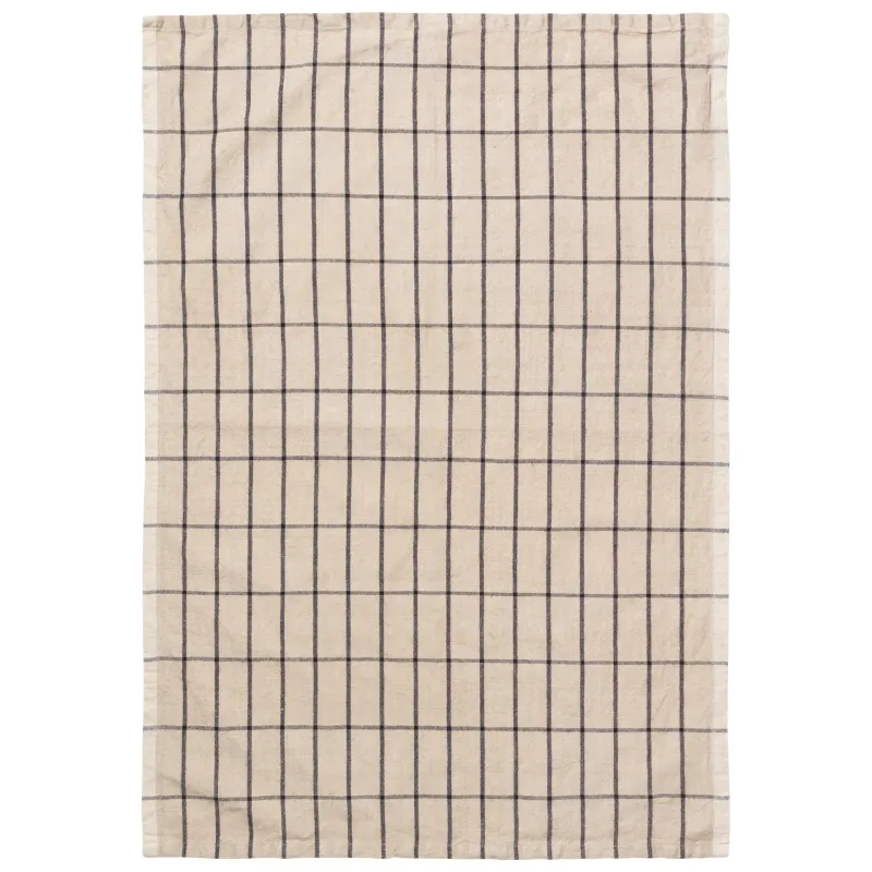 Alternativ bild 0 för Ferm Living - Hale Tea Towel - Kökshandduk - Sand/Black - W50 x H70 cm