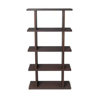 Produktfoto för Ferm Living - Kona Bookcase 1x4  - Hyllor - Dark Stained - B: 75 x H: 141 x D: 30 cm