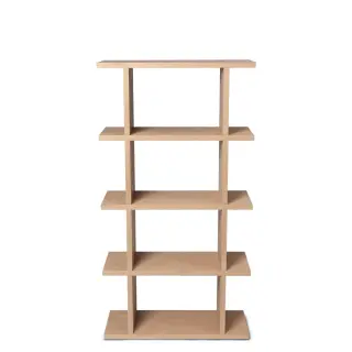 Produktfoto för Ferm Living - Kona Bookcase 1x4  - Hyllor - Natural - B: 75 x H: 141 x D: 30 cm