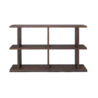 Produktfoto för Ferm Living - Kona Bookcase 2x2  - Hyllor - Dark Stained - B: 122.5 x H: 72 x D: 30 cm
