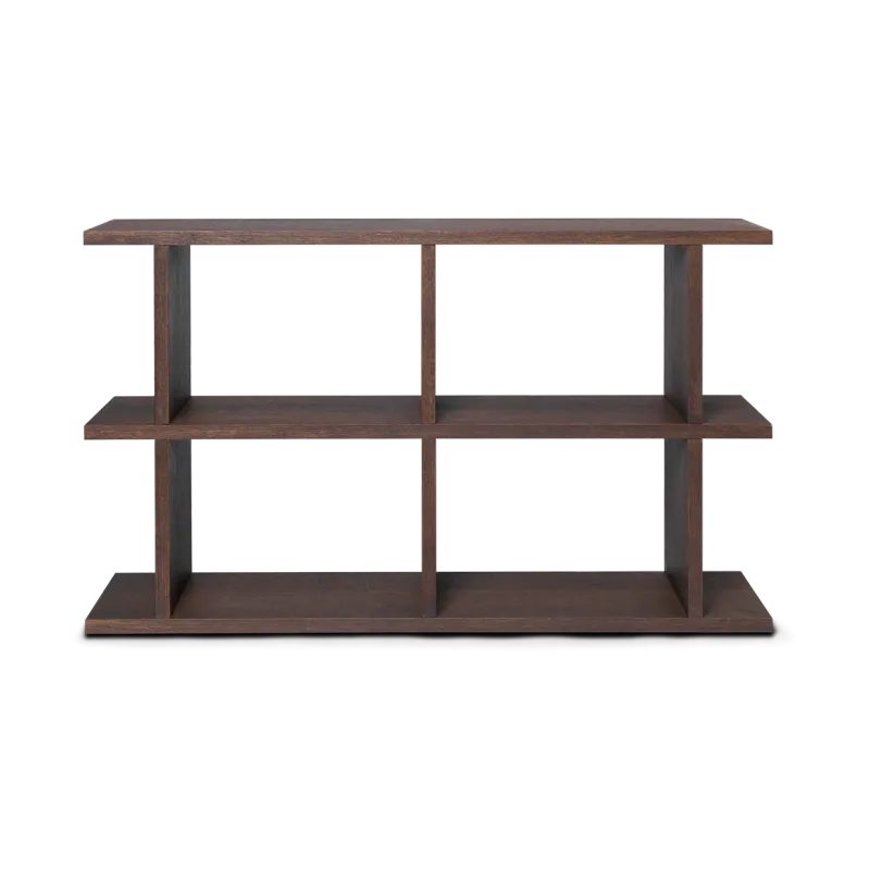 Alternativ bild 0 för Ferm Living - Kona Bookcase 2x2  - Hyllor - Dark Stained - B: 122.5 x H: 72 x D: 30 cm