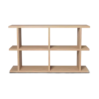 Produktfoto för Ferm Living - Kona Bookcase 2x2  - Hyllor - Natural -  B: 122.5 x H: 72 x D: 30 cm
