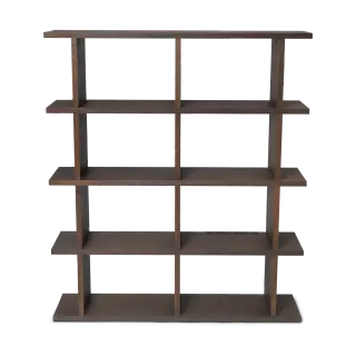 Produktfoto för Ferm Living - Kona Bookcase 2x4  - Hyllor - Dark Stained - B: 122.5 x H: 141 x D: 30 cm
