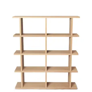 Produktfoto för Ferm Living - Kona Bookcase 2x4  - Hyllor - Natural - B: 122.5 x H: 141 x D: 30 cm