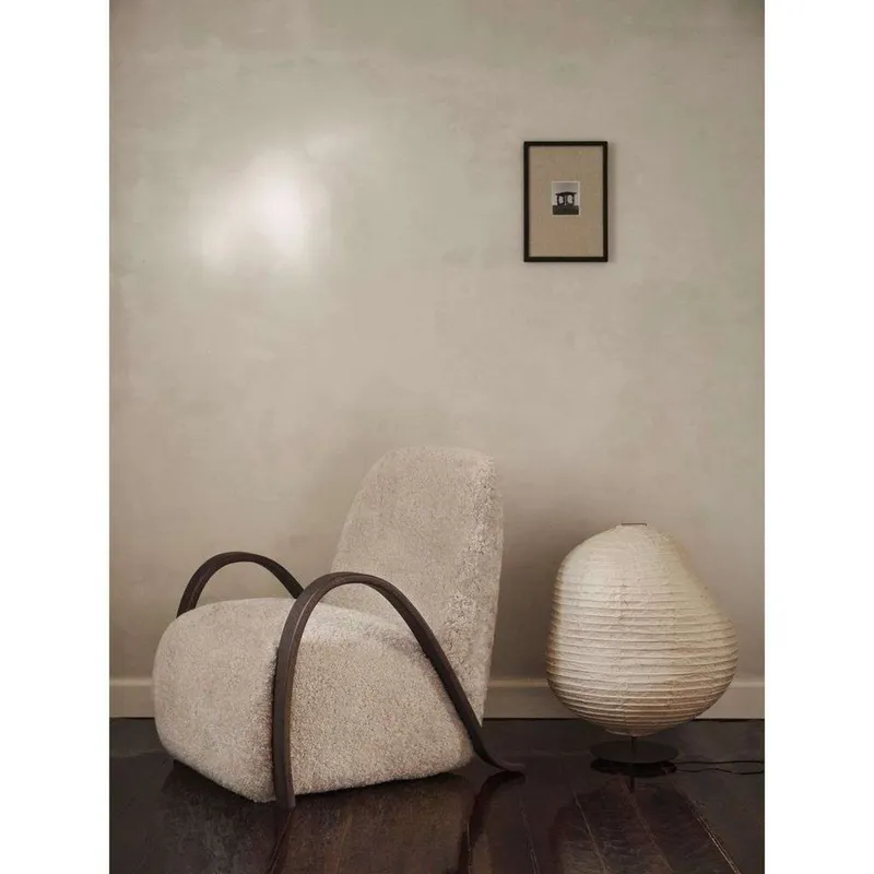 Bild 4 för ferm LIVING - Kurbis Golvlampa Low Natural/Svart