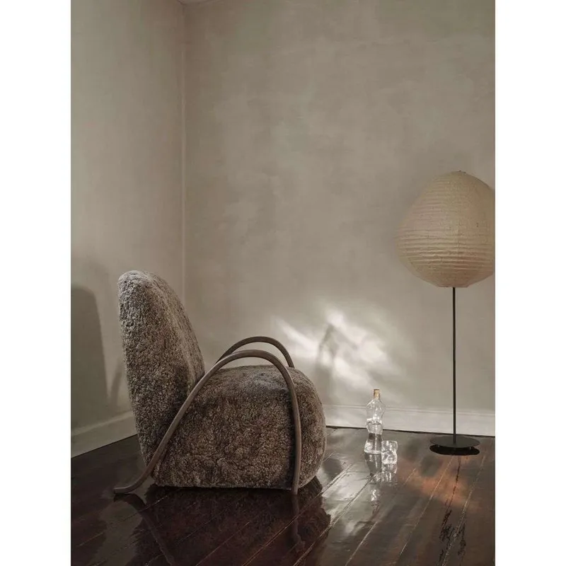Bild 3 för ferm LIVING - Kurbis Golvlampa Tall Natural/Svart