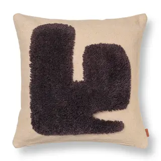 Produktfoto för ferm LIVING Lay kudde 50x50 cm Sand / Dark Brown