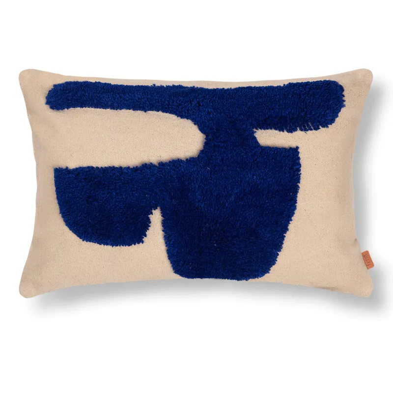 Alternativ bild 0 för ferm LIVING Lay rektangulär kudde 40x60 cm Sand / Bright Blue