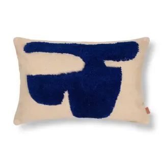Produktfoto för ferm LIVING Lay rektangulär kudde 40x60 cm Sand / Bright Blue