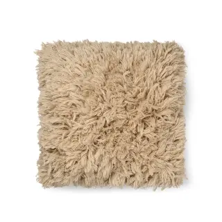 Produktfoto för Ferm Living - Meadow High Pile Cushion  - Kudde - Light Sand - W50 x H50 x D8 cm