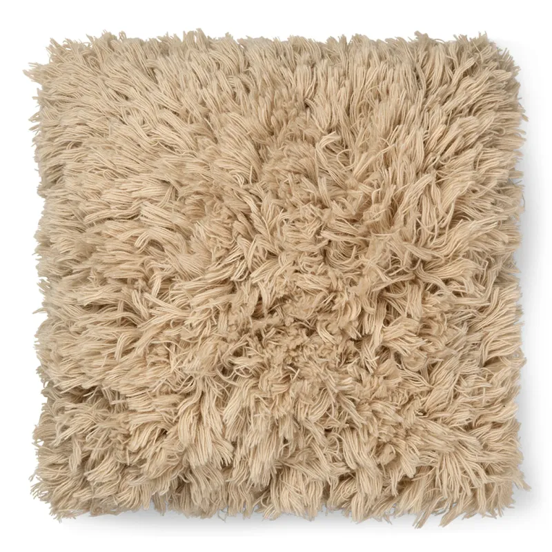 Alternativ bild 0 för Ferm Living - Meadow High Pile Cushion  - Kudde - Light Sand - W50 x H50 x D8 cm