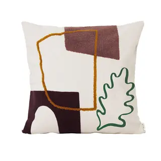 Produktfoto för Ferm Living - Mirage Cushion - Kudde - Leaf - W: 50 x H: 50 x D: cm