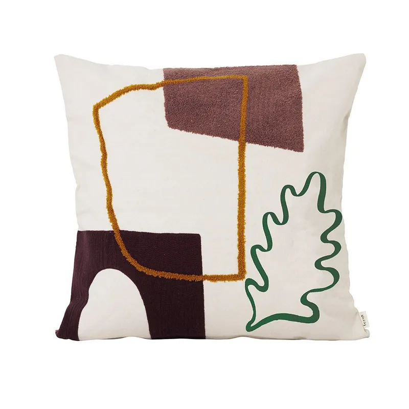Alternativ bild 0 för Ferm Living - Mirage Cushion - Kudde - Leaf - W: 50 x H: 50 x D: cm