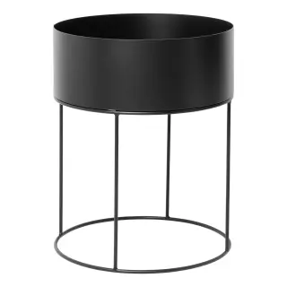 Produktfoto för ferm LIVING - Plant Box Black Round ferm LIVING