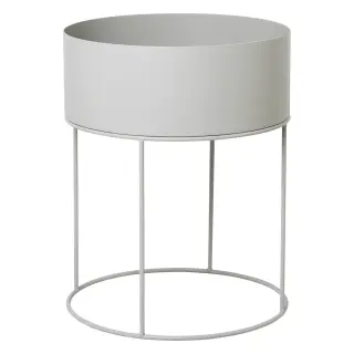 Produktfoto för ferm LIVING - Plant Box Light Grey Round ferm LIVING