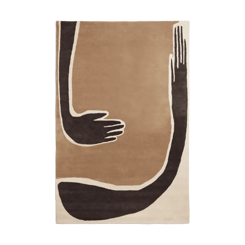 Alternativ bild 0 för ferm LIVING Pose matta Coffee-off white, 200x300 cm